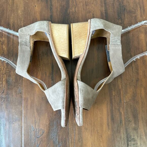 COCLICO Ollie Sandals Taupe Nubuck Leather Ankle Strap - Picture 6 of 14